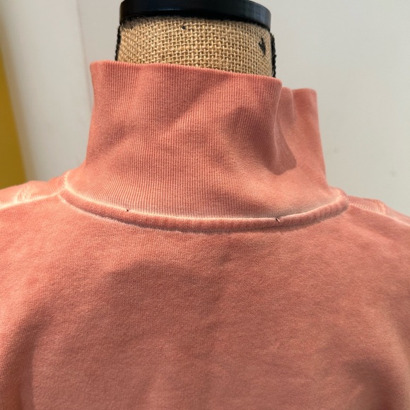 Veronica Beard Jeans Dylan Sweatshirt Rosewood Pink Quarter Zip Sweater SZ S - Picture 12 of 12